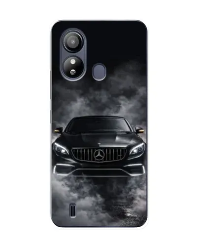 Чехол для ZTE Blade L220 с картинкой «Mercedes в дыму»