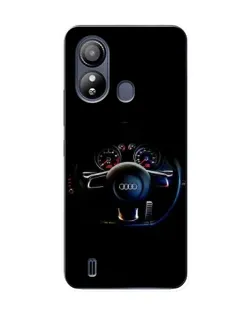 Чехол для ZTE Blade L220 с картинкой «Салон Audi — руль»