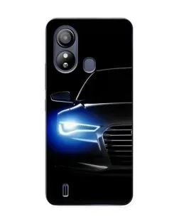 Чехол для ZTE Blade L220 с картинкой «Неоновый взгляд Audi»