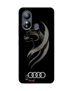 Чехол для ZTE Blade L220 с картинкой «Графика — пантера и Audi»