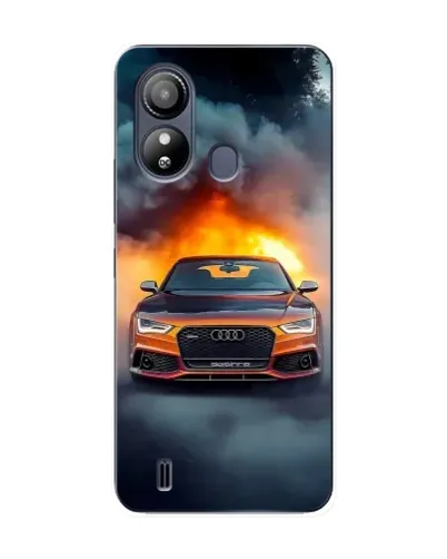 Чехол для ZTE Blade L220 с картинкой «Audi в огненном дыму» Чехол для ZTE Blade L220 с картинкой «Audi в огненном дыму»