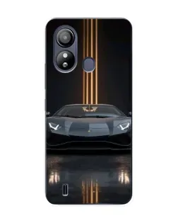 Чехол для ZTE Blade L220 с картинкой «Lamborghini золотые линии»