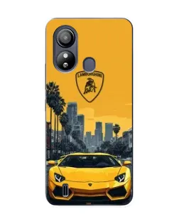 Чехол для ZTE Blade L220 с картинкой «Желтый Lamborghini город»