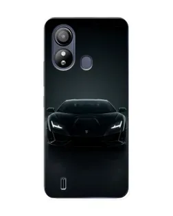 Чехол для ZTE Blade L220 с картинкой «Черный Lamborghini Aventador»