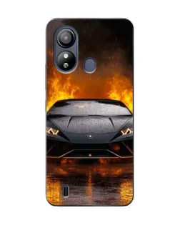 Чехол для ZTE Blade L220 с картинкой «Lamborghini в огне»