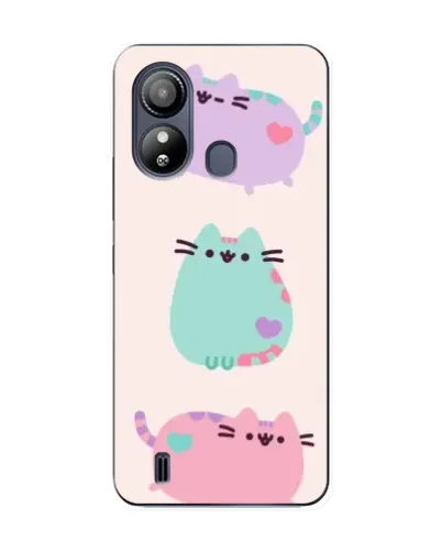 Чехол для ZTE Blade L220 с картинкой «Pusheen трио»