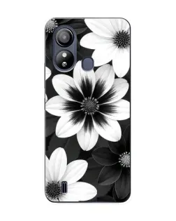 Чехол для ZTE Blade L220 с картинкой «Монохромные астры»