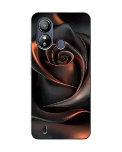 Чехол для ZTE Blade L220 с картинкой «Шелковая черная роза»