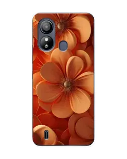Чехол для ZTE Blade L220 с картинкой «Оранжевый макро цветок»