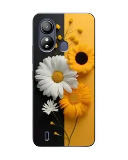 Чехол для ZTE Blade L220 с картинкой «Подсолнух и ромашка»