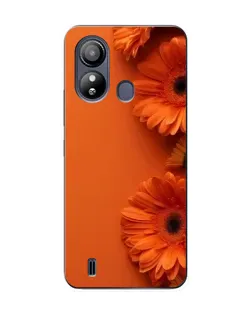 Чехол для ZTE Blade L220 с картинкой «Оранжевые герберы»