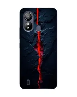 Чехол для ZTE Blade L220 с картинкой «Kрасная лавовая трещина»