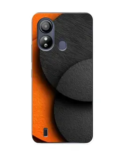 Чехол для ZTE Blade L220 с картинкой «Геометрия оранжевых кругов»