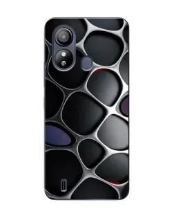 Чехол для ZTE Blade L220 с картинкой «Объемная темная решетка»