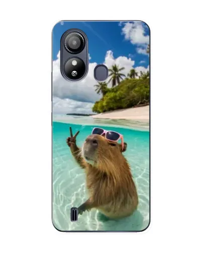 Чехол для ZTE Blade L220 с картинкой «Капибара на море»