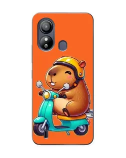 Чехол для ZTE Blade L220 с картинкой «Капибара на скутере»