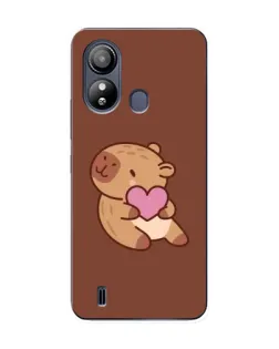 Чехол для ZTE Blade L220 с картинкой «Капибара с сердцем»
