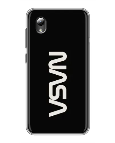 Чехол для ZTE Blade L8 с картинкой «NASA — вертикальный логотип»