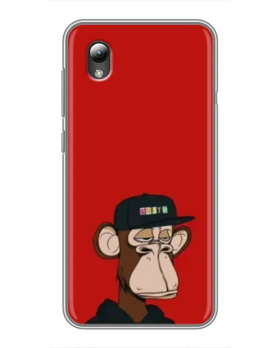 Чехол для ZTE Blade L8 с картинкой «Bored Ape — красный фон»