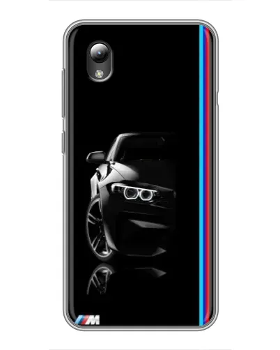 Чехол для ZTE Blade L8 с картинкой «Силуэт BMW в темноте»