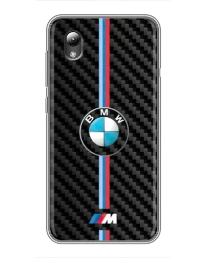Чехол для ZTE Blade L8 с картинкой «Эмблема BMW и карбон»