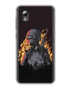 Чехол для ZTE Blade L8 с картинкой «PUBG — огненный силуэт» Чехол для ZTE Blade L8 с картинкой «PUBG — огненный силуэт»