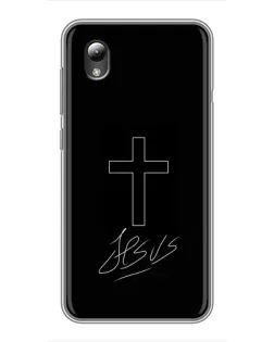 Чехол для ZTE Blade L8 с картинкой «Графический крест Jesus» Чехол для ZTE Blade L8 с картинкой «Графический крест Jesus»