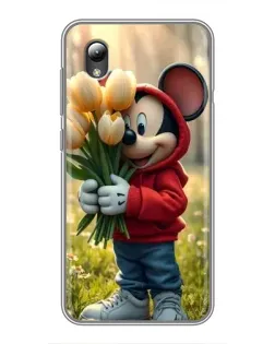 Чехол для ZTE Blade L8 с картинкой «Микки с тюльпанами»