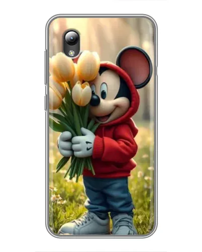 Чехол для ZTE Blade L8 с картинкой «Микки с тюльпанами»