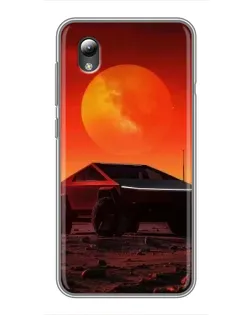 Чехол для ZTE Blade L8 с картинкой «Cybertruck на Марсе»