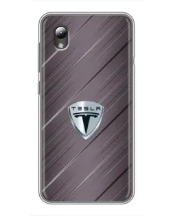 Чехол для ZTE Blade L8 с картинкой «Металлическая текстура Tesla»