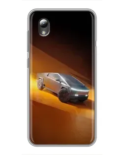 Чехол для ZTE Blade L8 с картинкой «Cybertruck в пустыне»