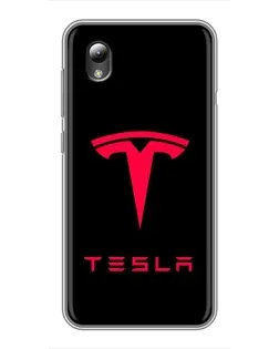 Чехол для ZTE Blade L8 с картинкой «Tesla Red Logo»