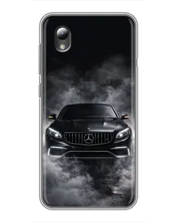 Чехол для ZTE Blade L8 с картинкой «Mercedes в дыму»