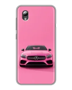 Чехол для ZTE Blade L8 с картинкой «Розовый Mercedes AMG»