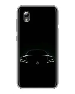 Чехол для ZTE Blade L8 с картинкой «Mercedes — силуэт авто»