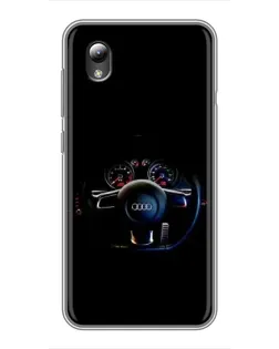 Чехол для ZTE Blade L8 с картинкой «Салон Audi — руль» Чехол для ZTE Blade L8 с картинкой «Салон Audi — руль»