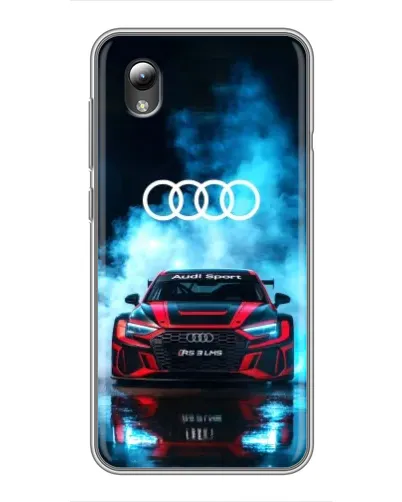 Чехол для ZTE Blade L8 с картинкой «Audi Sport — неон»