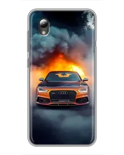 Чехол для ZTE Blade L8 с картинкой «Audi в огненном дыму» Чехол для ZTE Blade L8 с картинкой «Audi в огненном дыму»