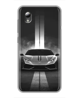 Чехол для ZTE Blade L8 с картинкой «Lamborghini симметрия дорог»