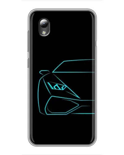 Чехол для ZTE Blade L8 с картинкой «Голубой силуэт Lamborghini» Чехол для ZTE Blade L8 с картинкой «Голубой силуэт Lamborghini»