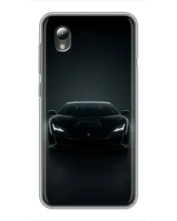 Чехол для ZTE Blade L8 с картинкой «Черный Lamborghini Aventador»