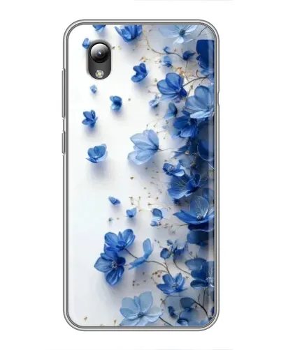 Чехол для ZTE Blade L8 с картинкой «Голубой цветочный каскад»