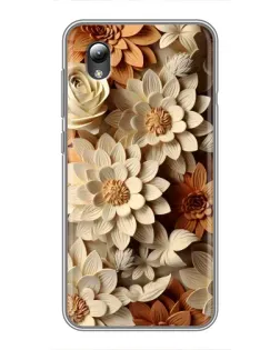 Чехол для ZTE Blade L8 с картинкой «Бежевый флористический декор» Чехол для ZTE Blade L8 с картинкой «Бежевый флористический декор»