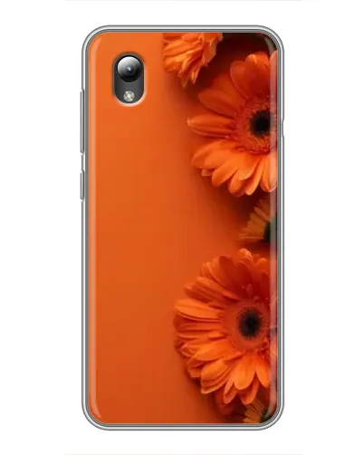 Чехол для ZTE Blade L8 с картинкой «Оранжевые герберы»