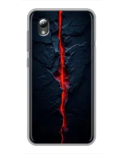 Чехол для ZTE Blade L8 с картинкой «Kрасная лавовая трещина»