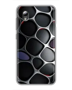 Чехол для ZTE Blade L8 с картинкой «Объемная темная решетка»