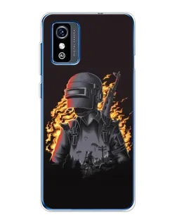 Чохол для ZTE Blade L9 з картинкою «PUBG — вогняний силует»