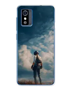 Чохол для ZTE Blade L9 з картинкою «Герой PUBG на скелі»