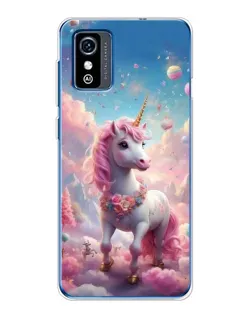 Чехол для ZTE Blade L9 с картинкой «Единорог среди облаков»